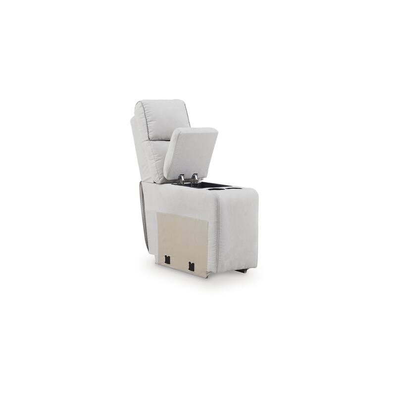 Signature Design by Ashley Grafton Pike Gray 3-Piece Power Reclining Sectional - 97" W x 41" D x 43" H