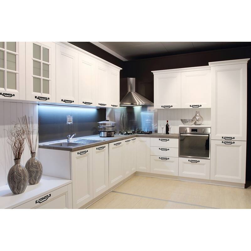 Utopia Alley Steffi Pull Handle-Matt Black Cabinet Drop Pull Handles, 2.5" Center to Center