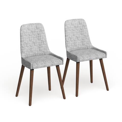 Carson Carrington Hundested Mid-century Grey Fabric Dining Chairs 2-piece Set