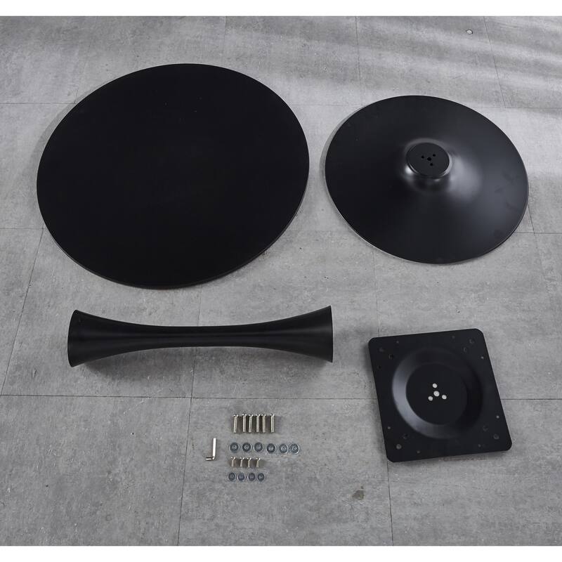 31.5"Tulip Table Mid-century Dining Table for 2-4 people With Round Mdf Table Top, Pedestal Dining Table, Leisure Coffee Table