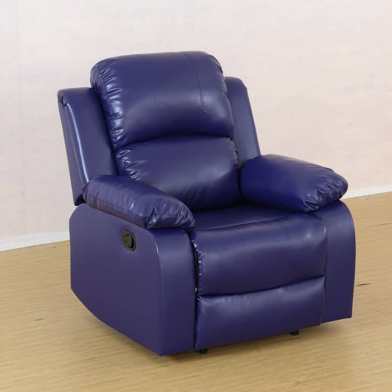 KISRAIS 38.5" Wide Faux Leather Manual Recliner Chair