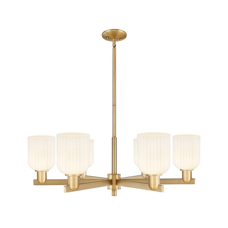 Innovations LightingDowntown Urban - Bridal Veil - 6 Light 35" Stem Hung Chandelier