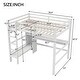 preview thumbnail 5 of 17, Full Size Loft Bed with Multifunction Shelves and Under-bed Desk