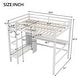 preview thumbnail 6 of 9, Full Size Loft Bed with Shelves and Under-bed Desk