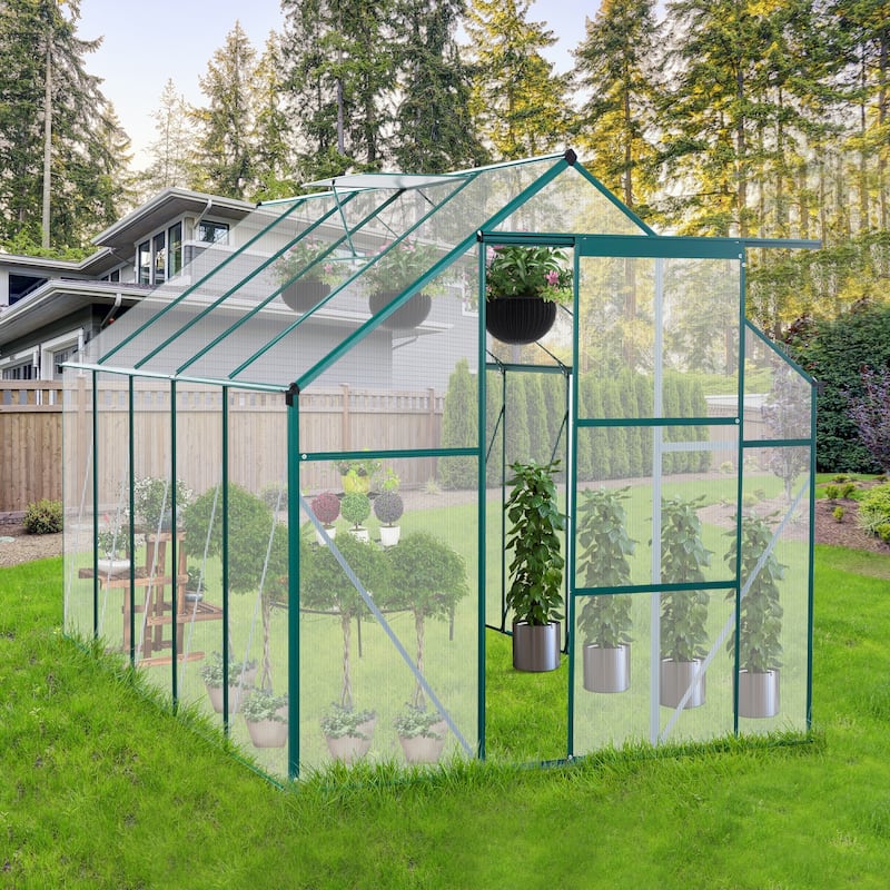 Greenhouse Raised Base and Anchor Aluminum Heavy Duty Walk-in Greenhouses