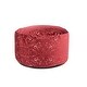 preview thumbnail 1 of 3, Allan Andrews Round Foot Pouf Pasini Ruby Pasini Ruby