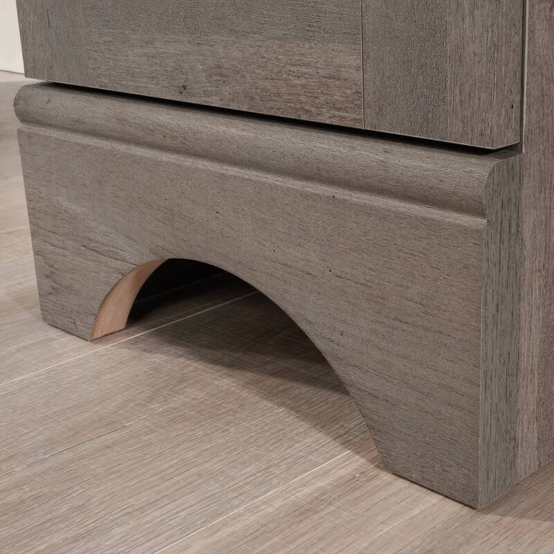 Engineered Wood Transitional Computer Desk Slide-Out Keyboard Tray