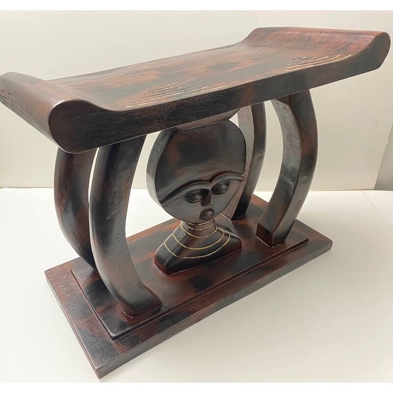 Handcrafted New Edition Ashanti "Akuaba" Princess Stool (Ghana)