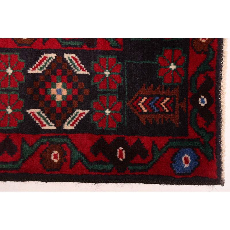 ECARPETGALLERY Hand-knotted Teimani Dark Navy Wool Rug - 3'7 x 6'6