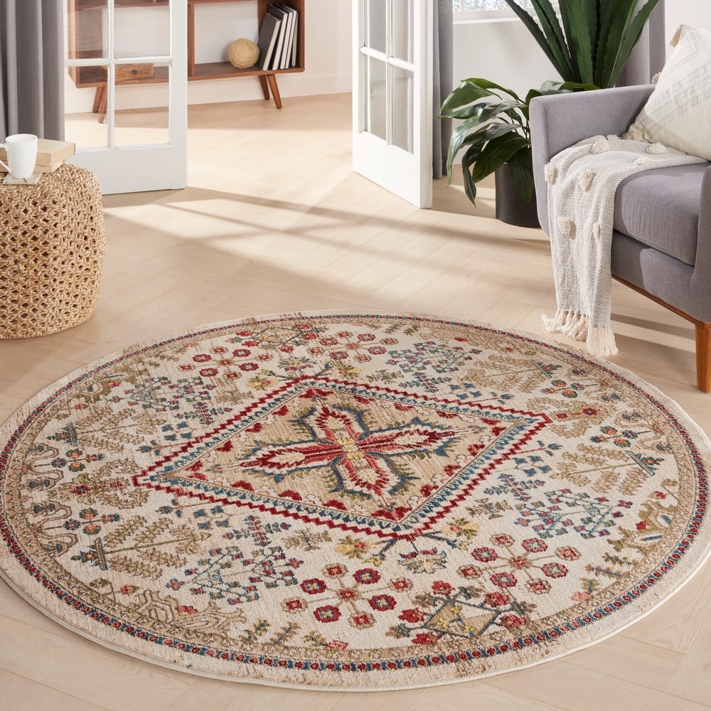 Nourison Revel Traditional Floral Medallion Area Rug