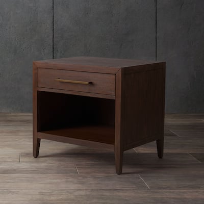 SAFAVIEH Couture Joumana 1-Drawer 1-Shelf Wood Nightstand