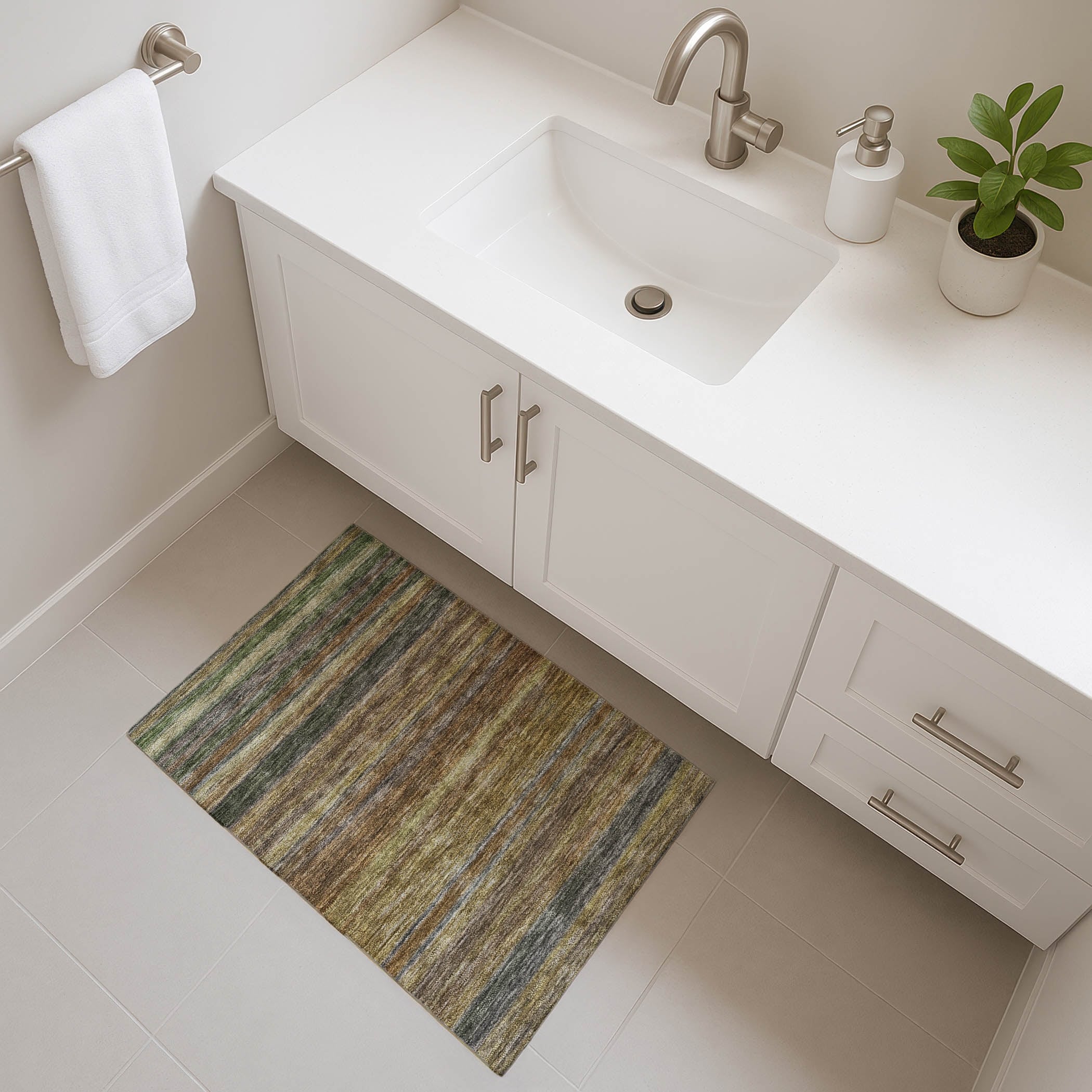 Premium Washable Super Soft Ombre Stripes Mayfield Rug