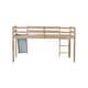 preview thumbnail 15 of 41, Twin Size Low Loft Bed with Slide, Ladder, Safety Guardrails, and Underbed Play and Storage Space for Boys Girls