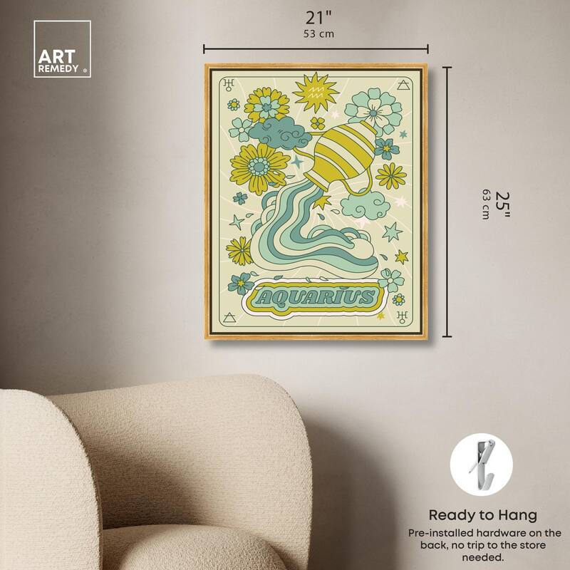 Aquarius Stars Card Canvas by Art Remedy