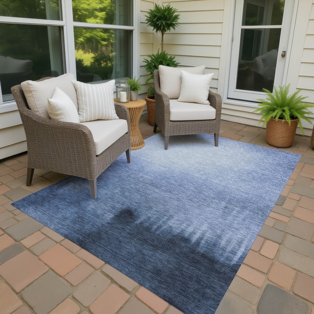 Machine Washable Indoor/ Outdoor Modern Dawn Chantille Rug