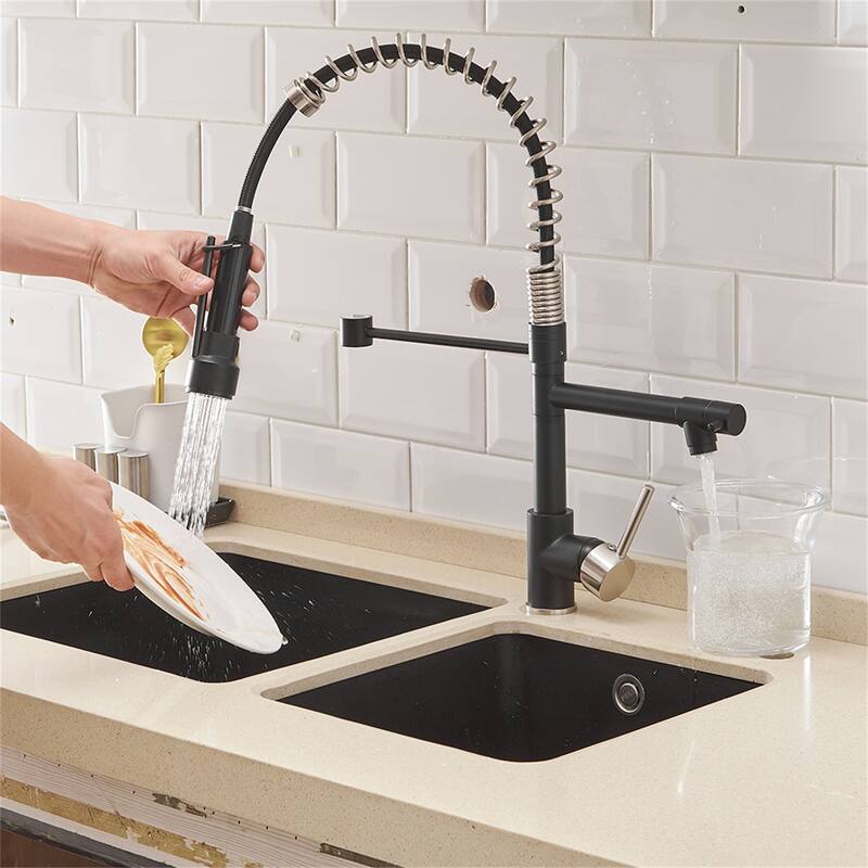 Single Handle Single Lever Kitchen Faucet with Pull Down Sprayer