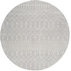 preview thumbnail 85 of 84, Nourison Astra Machine Washable Moroccan Area Rug 7'10" x Round - Grey - Round