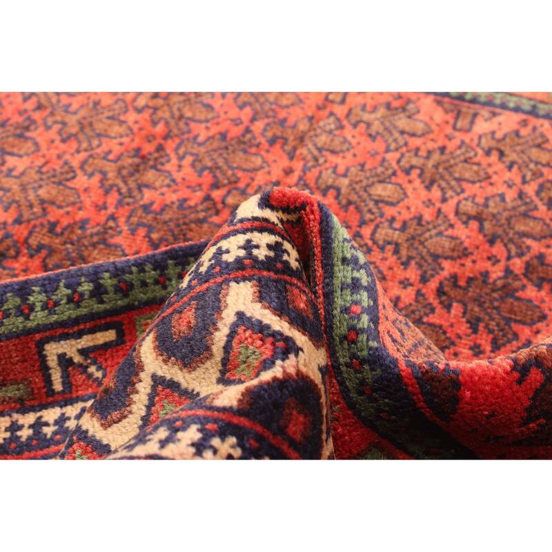 ECARPETGALLERY Hand-knotted Teimani Red Wool Rug - 3'2 x 4'7