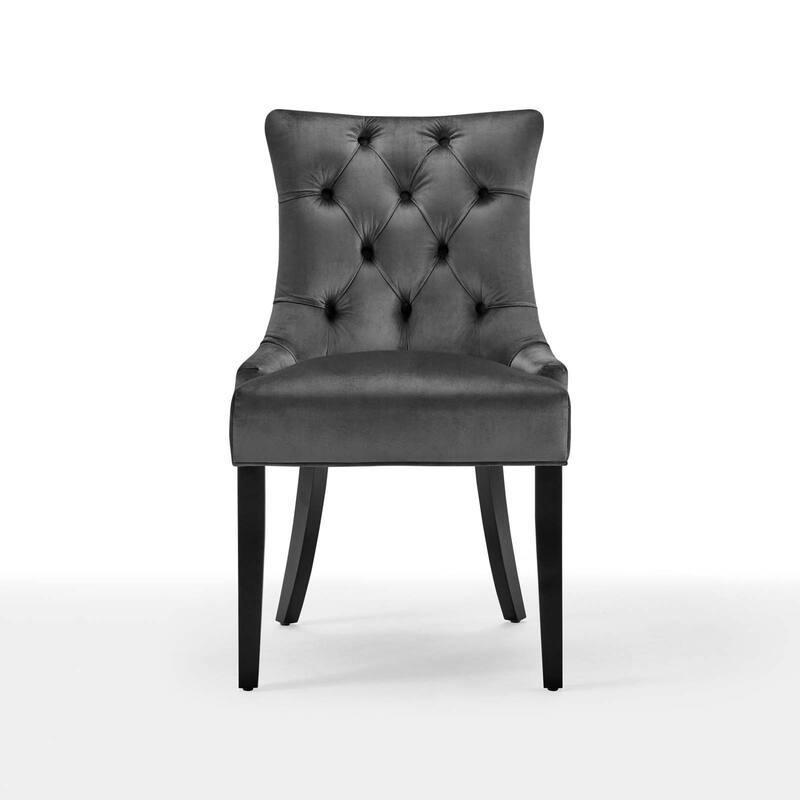 Silver Orchid Kornman Velvet Dining Side Chairs (Set of 2)