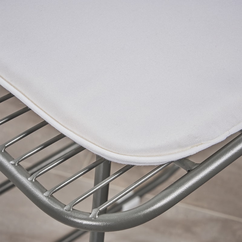 Niez Outdoor Wire Counter Stools (Set of 4) by Christopher Knight Home - N/A