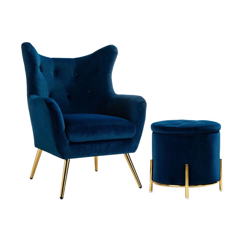 Eusebio Two Pieces Living Room Set with Metal Legs by HULALA HOME