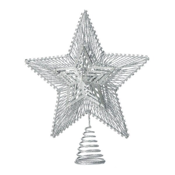 Silver Star Christmas Tree Topper