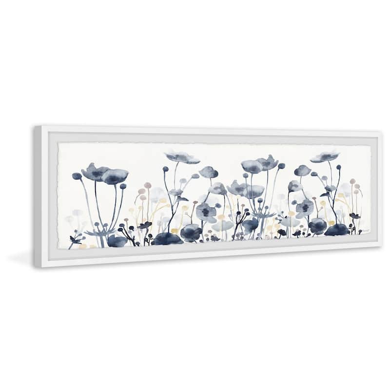 Blue Eyes Framed Painting Print - Wall Art Home Decor - Neutral Floral Artwork