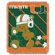 preview thumbnail 7 of 19, NCAA Full Back Jacquard Baby Throw Blanket 36" x 46" - Miami