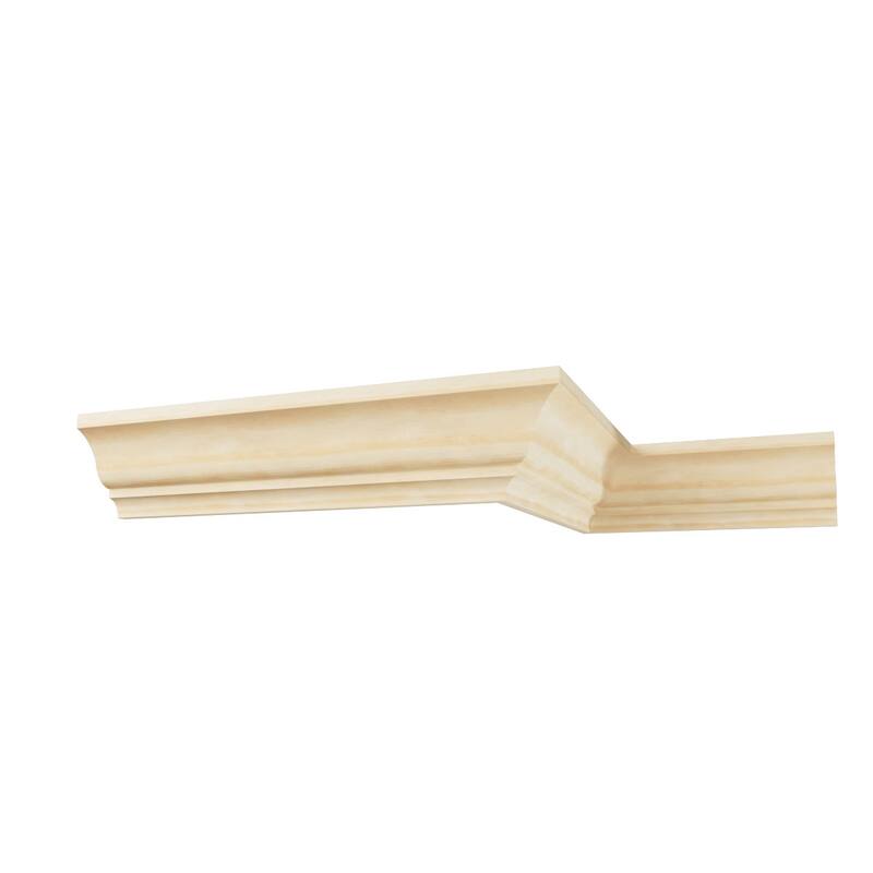 WM48: 3-1/3-in H x 2-2/3-in P x 4-1/4-in F x 96-in L Americraft Solid Hardwood Stain Grade Crown Moulding