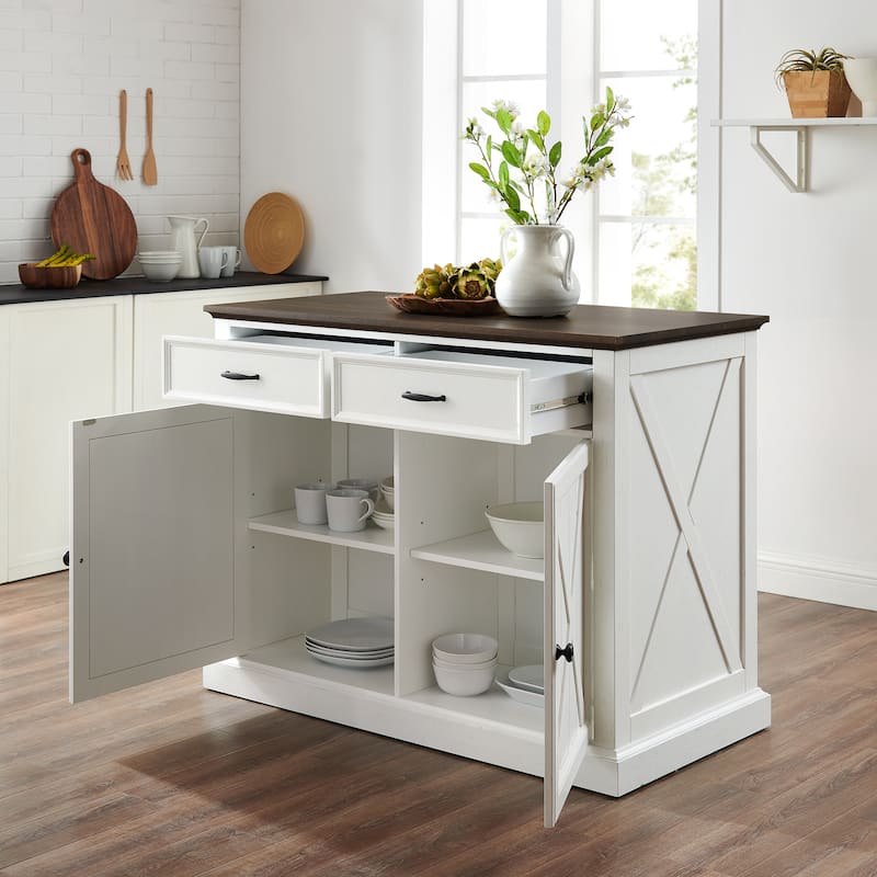Crosley Clifton Kitchen Island - 23.63"d x 47.75"w x 36.25"h