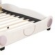 preview thumbnail 8 of 17, Bear-Shaped Velvet Full Size Platform Bed with Storage Pocket