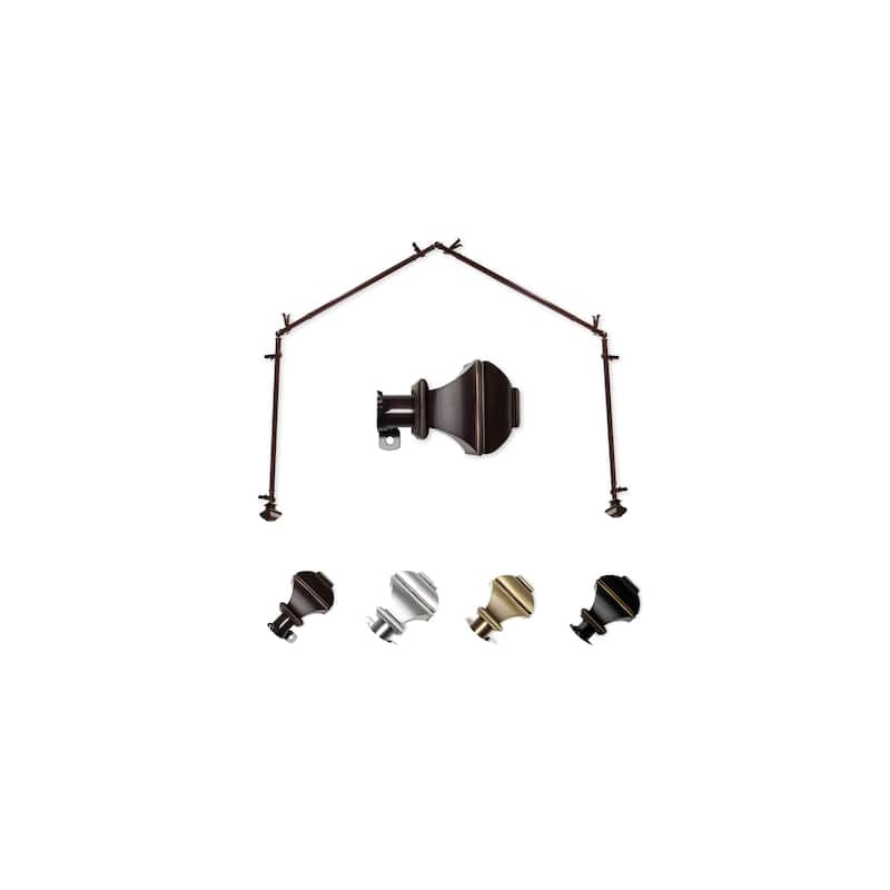 Adjustable Curtain Rod Set - Telescoping Rods 20-72 Inch, Home Decor Hardware - M