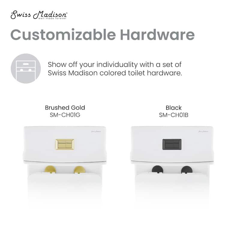 Bastille One Piece Square Toilet Dual Flush, Brushed Gold Hardware 1.1/1.6 Gpf - 26.05" x 14" 29.25"
