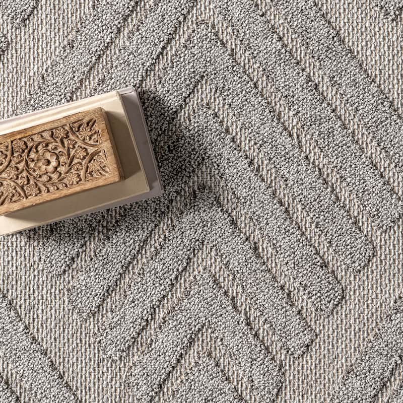 Nuloom Lessie High-Low Geometric Indoor/Outdoor Area Rug