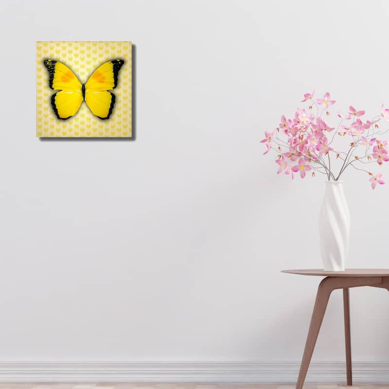 Matashi 5D Multi-Dimensional Wall Art - Custom Made 5D Yellow Butterfly Wall Art Print