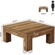 preview thumbnail 23 of 33, 39.4-Inch Square Coffee Table for Living Room, Farmhouse All Wooden Center Table