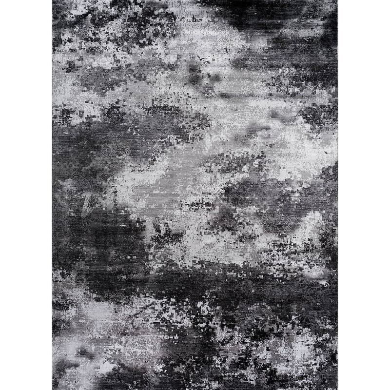 Beverly Rug Queen Abstract Non-Slip Rubber Back Washable Indoor Area Rug