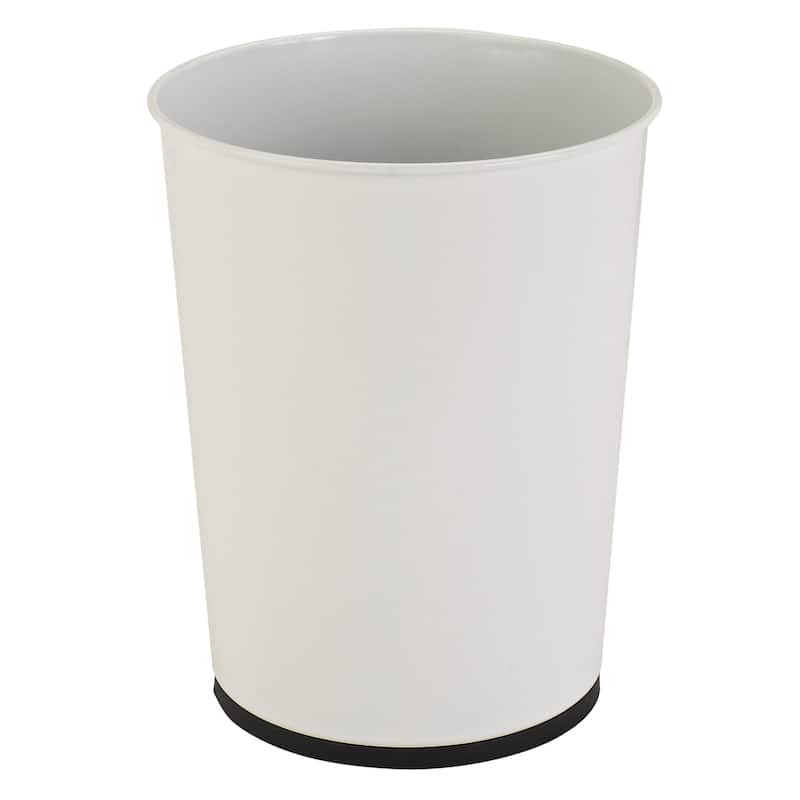 Bath Bliss White Stainless Steel Trash Can - 7.9" Rd x 10"