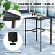 preview thumbnail 6 of 8, Nuu Garden Black 3-Piece Patio Bar Set, Swivel Design