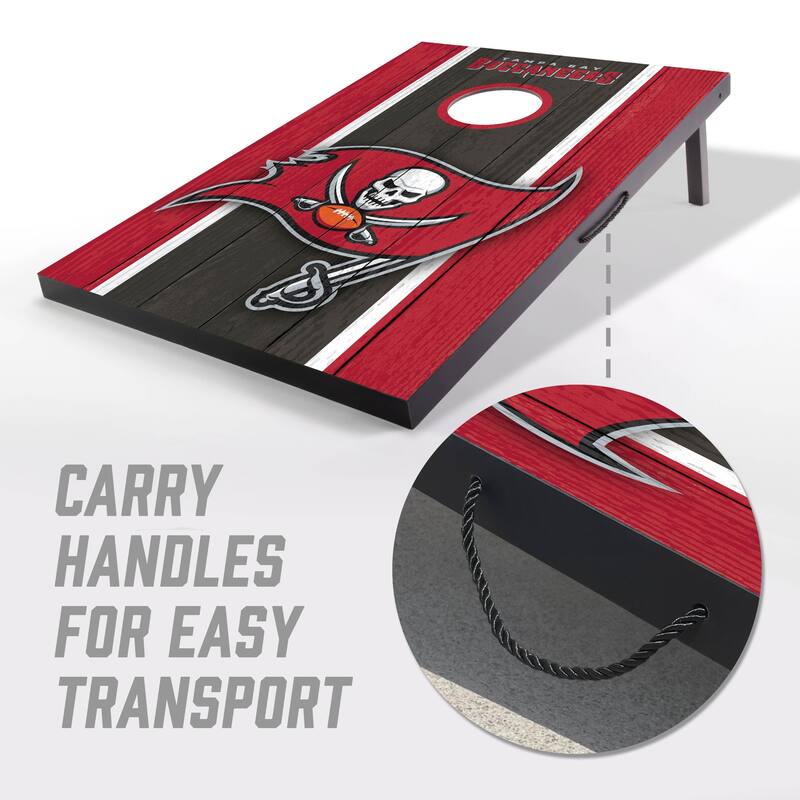 Tampa Bay Buccaneers NFL Compact 2x3 Tailgate Cornhole Board Set