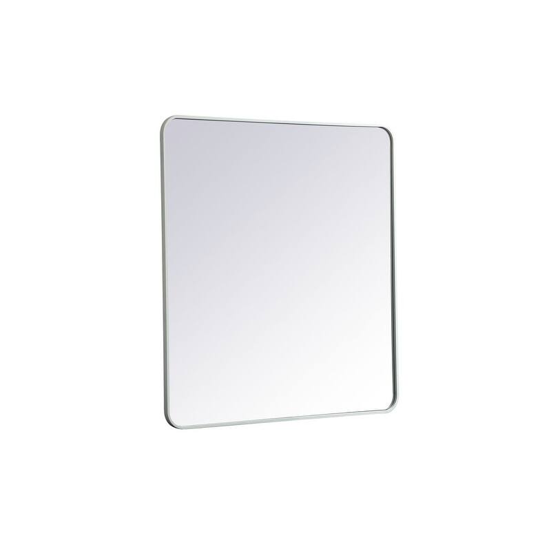 Ezra Soft Corner Metal Rectangular Mirror