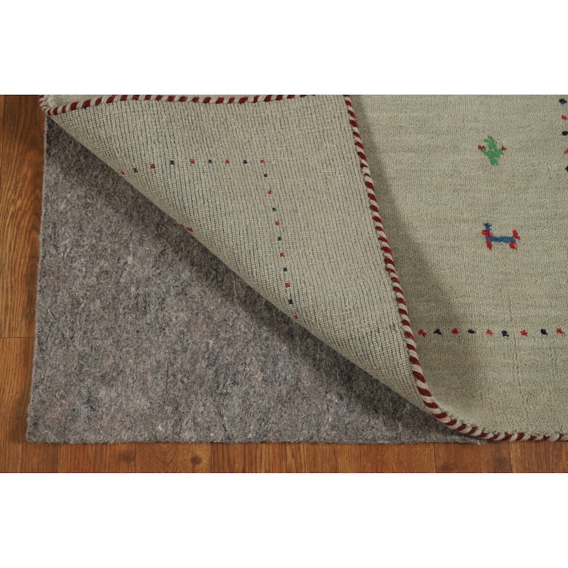 Gabbeh Indian Runner Rug Hand-Knotted Wool Carpet - 2'5" x 7'11"