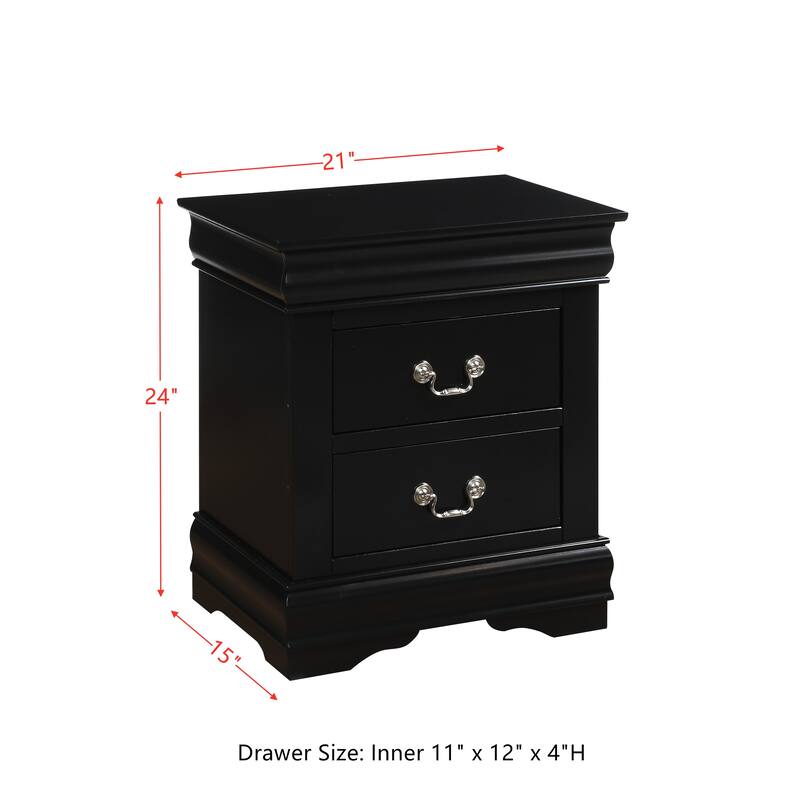 Black Finish Nightstand