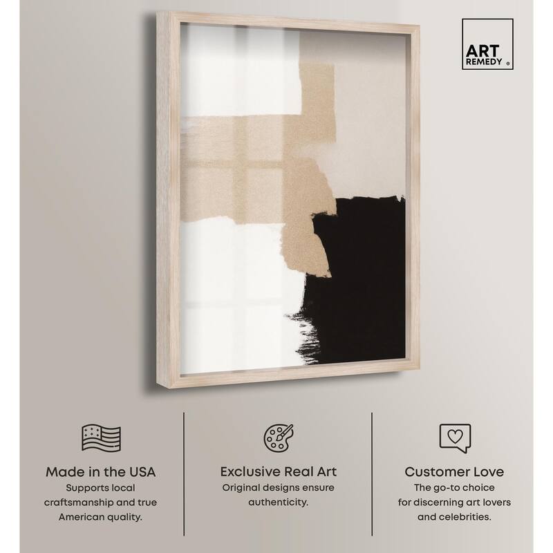 Beige and Black II Shadowbox by Art Remedy