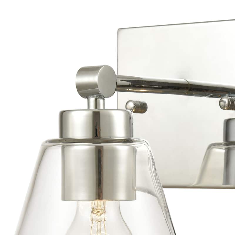 Elk Home East Point Polished Chrome With Clear Glass 1 Light Vanity