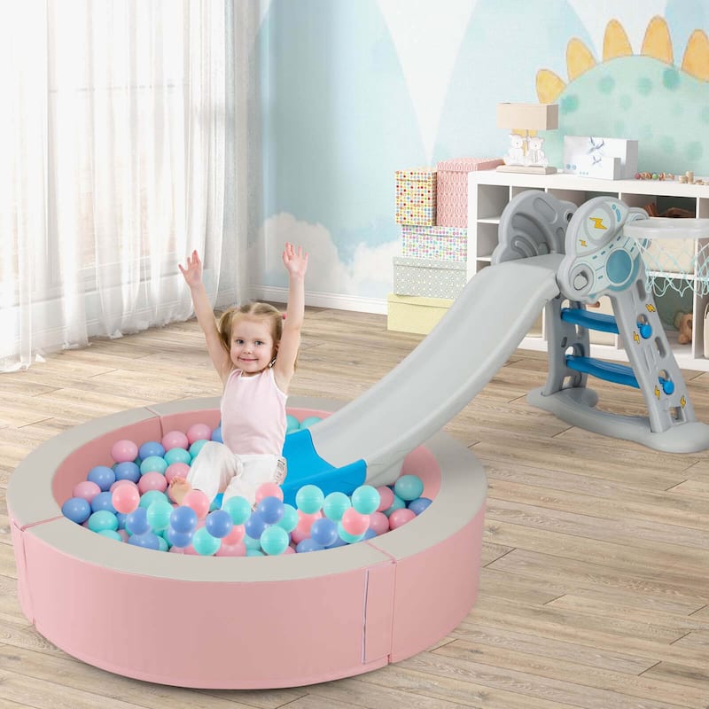 Costway 44.5" x 10" Baby Ball Pit Detachable Foam Ball Pit with 50