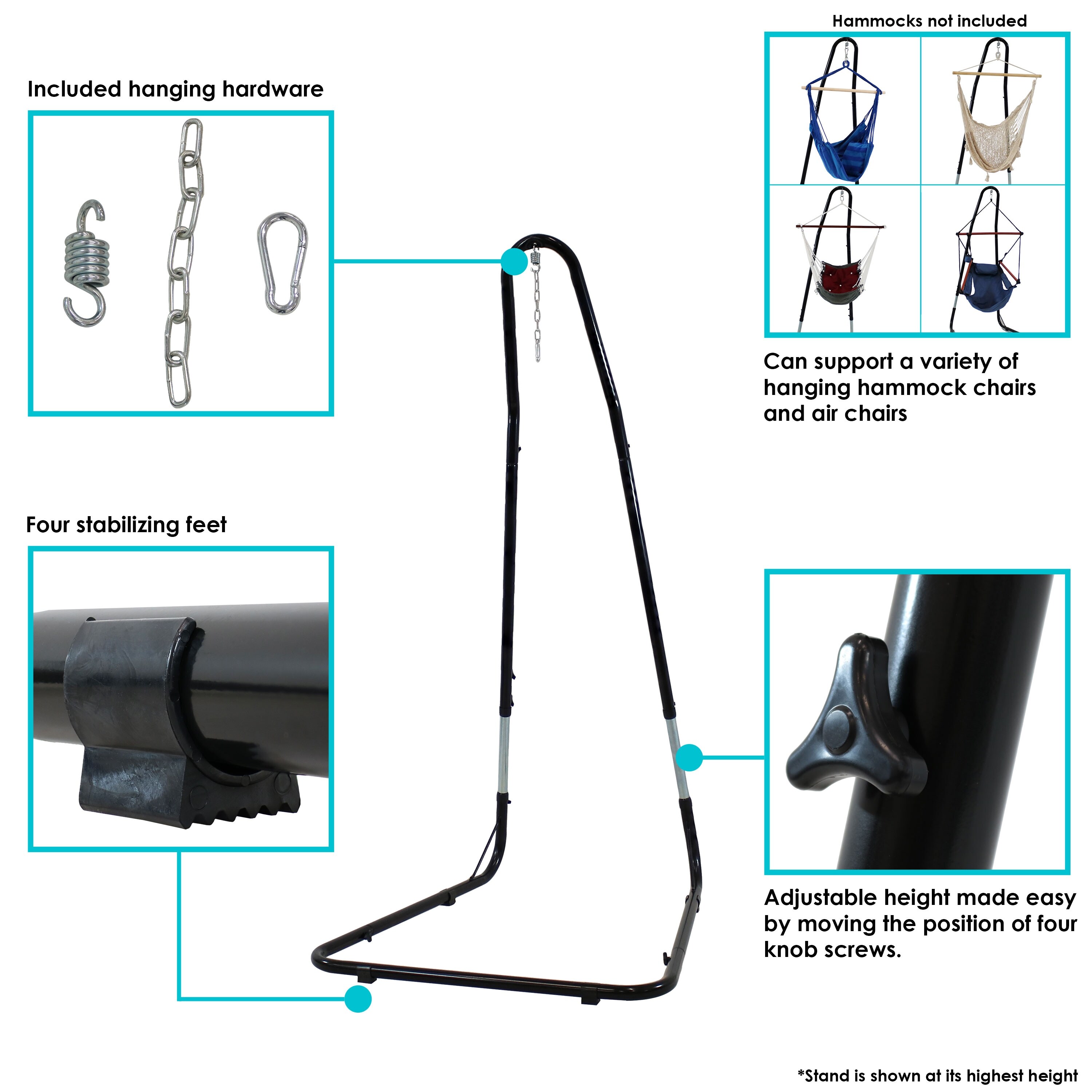 heavy duty hammock chair stand