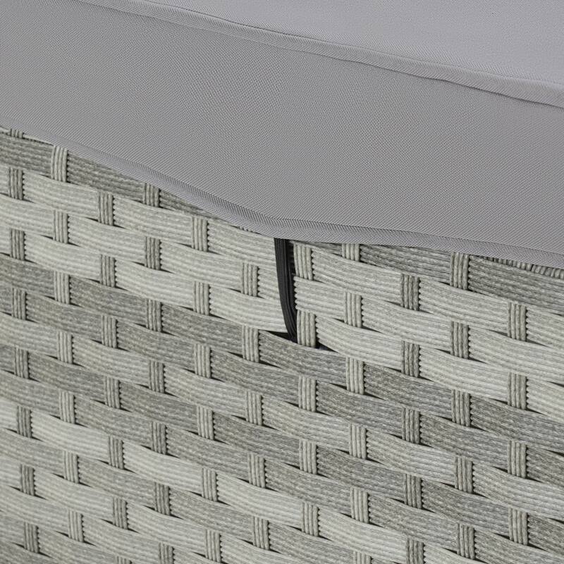 GDFStudio - Amelia Outdoor Chaise Lounge Chair Set of 2 with Adjustable Recline and Side Table for Poolside Relaxation