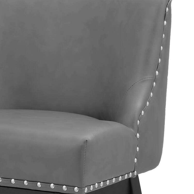 26 in. Counter Height Bar Stools Upholstered Wood Frame Swivel Bar Stool with Farbic Seat Set of 3 - 19.6"D x 19.6"W x 37"H