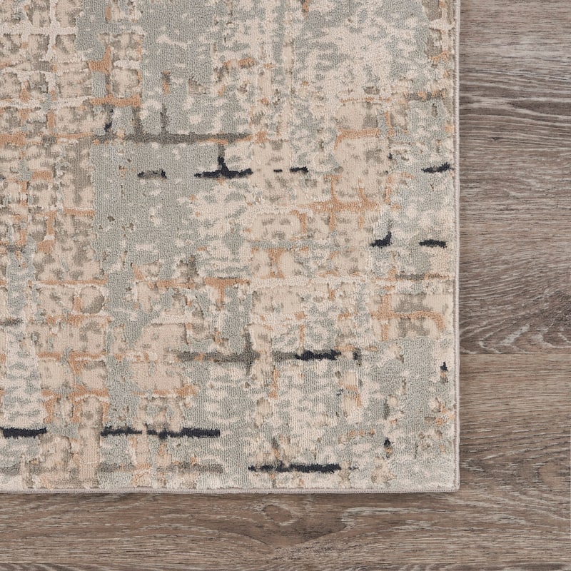 Sevita Grey/Cream/Taupe Geometric Contemporary Area Rug